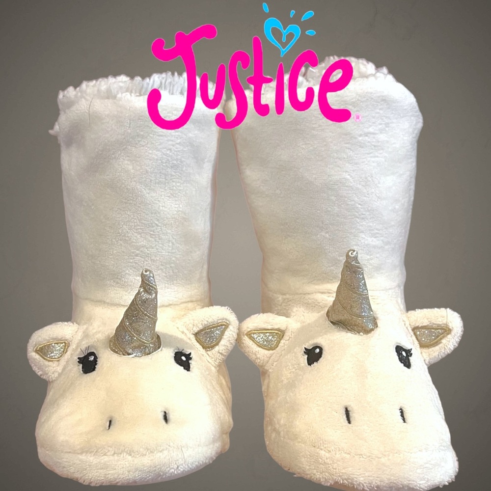 Justice Unicorn Bootie Slippers